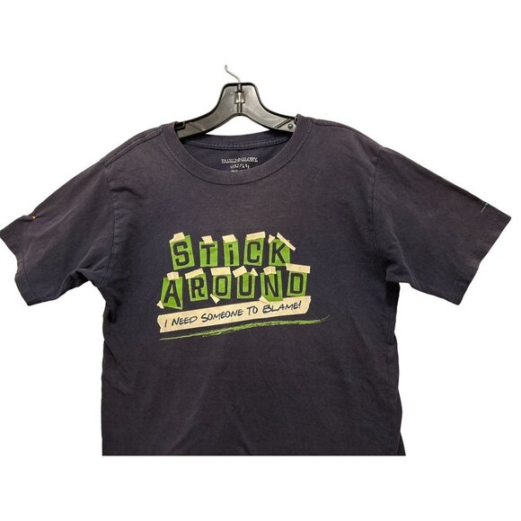 Women's M Faded Glory Cotton "stick around i need someone to blame" tee - Picture 2 of 3